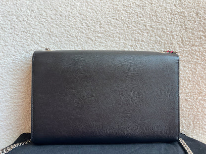 Yves Saint Laurent (YSL) Black Medium Kate with Silver Hardware (RRP £1730)