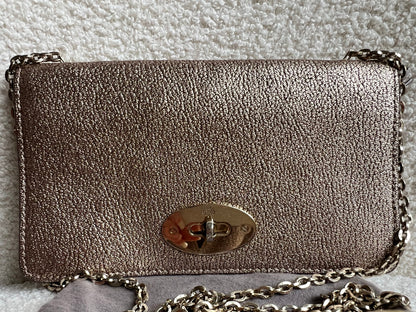 Mulberry Metallic Mushroom Bayswater Clutch (RRP £495)
