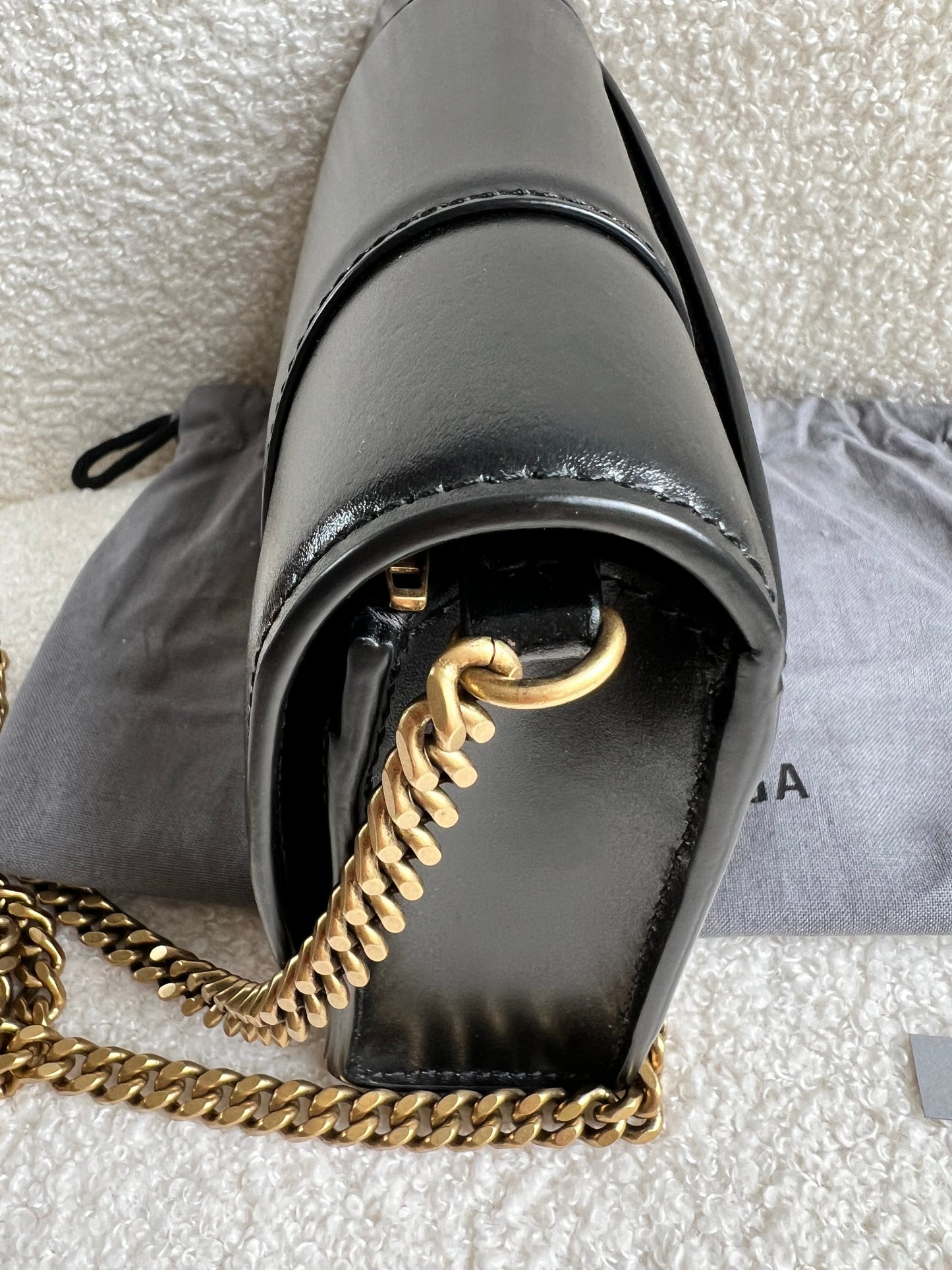 Balenciaga Black Hourglass Wallet on Chain (RRP £1190)