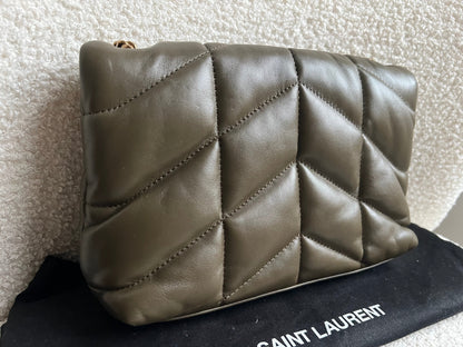 Yves Saint Laurent (YSL) Mini Puffer in Light Musk Quilted Lambskin (RRP £1720)
