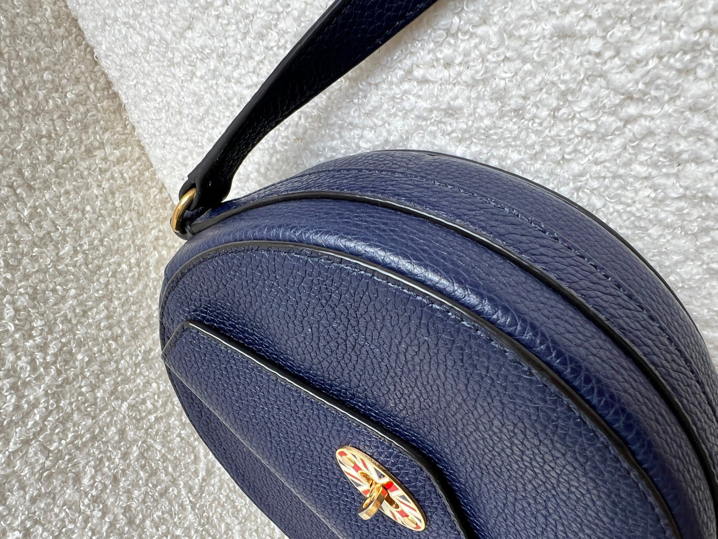 Mulberry Union Jack Midnight Darley Round Shoulder Clutch