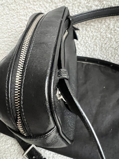 Yves Saint Laurent (YSL) Black Studded Lou Belt Bag