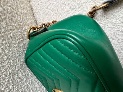 Gucci GG Green Marmont Small Shoulder Bag (RRP £1440)