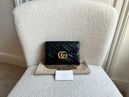 Gucci Black GG Marmont Matelasse Mini Bag (RRP £1440)