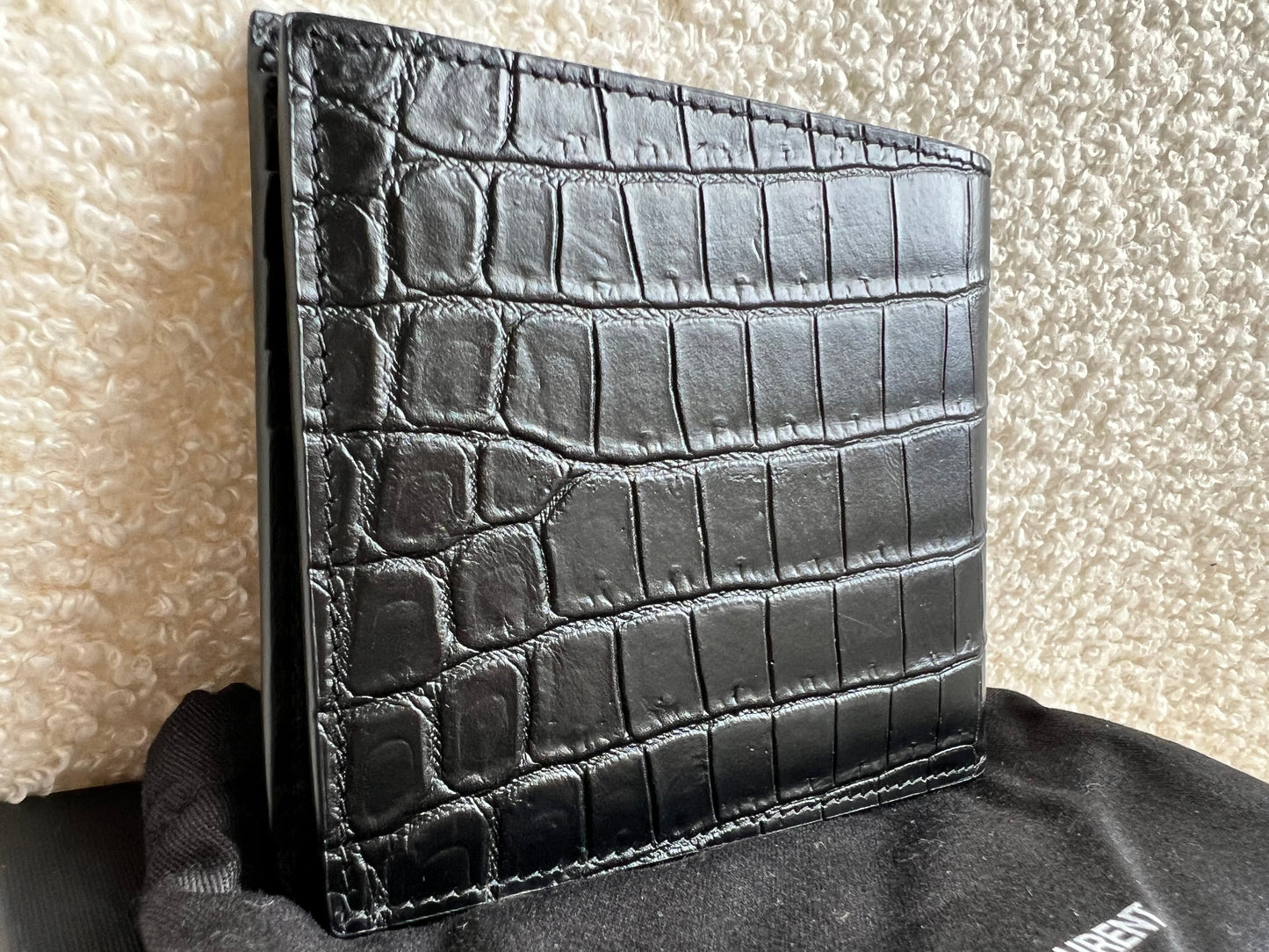 Yves Saint Laurent Black Croc Wallet (RRP £415)