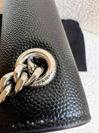 Yves Saint Laurent (YSL) Black Medium Kate with Silver Hardware (RRP £1730)