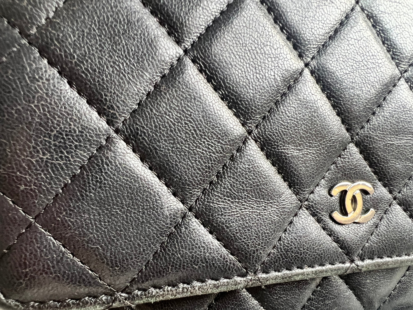 Chanel Wallet on Chain in Black Lambskin Silver Hardware (RRP £2,820)