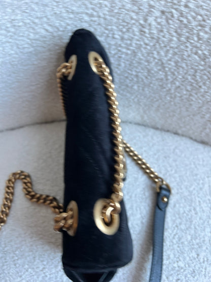 Gucci GG Black Velvet Marmont Mini Shoulder Bag (RRP £1395)