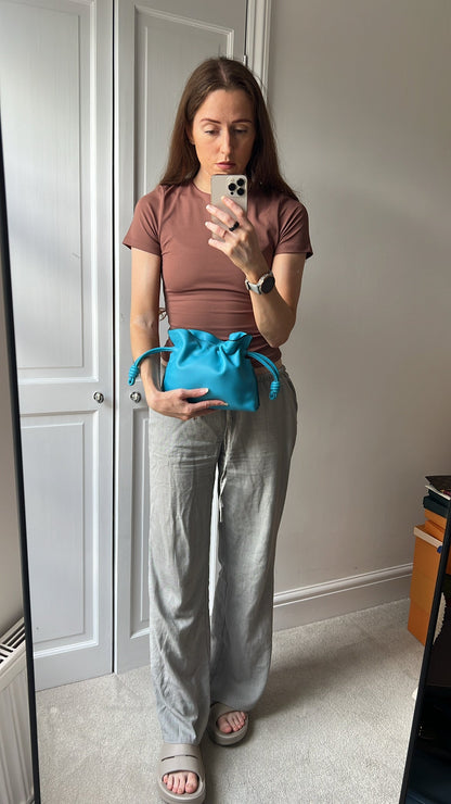 Loewe Cyan Mini Flamenco Clutch Bag (RRP £1800)