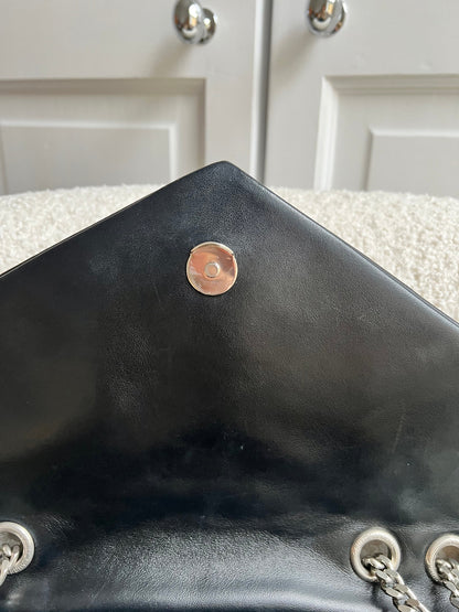 Yves Saint Laurent (YSL) Medium Black Lou Lou Silver Hardware