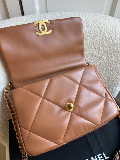 Chanel Small 19 in Caramel Lambskin (RRP £5,590)