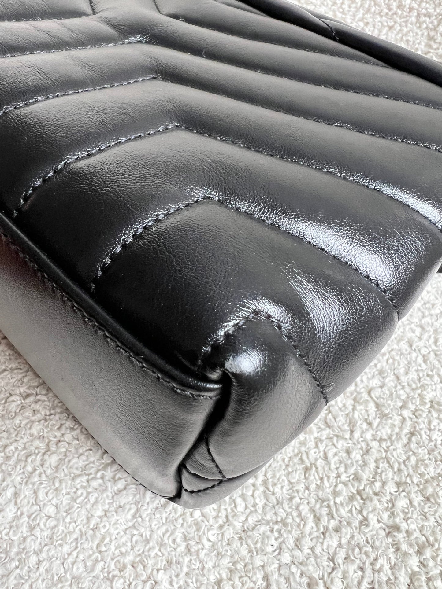 Yves Saint Laurent (YSL) Black on Black Small Lou Lou (RRP £1,940)