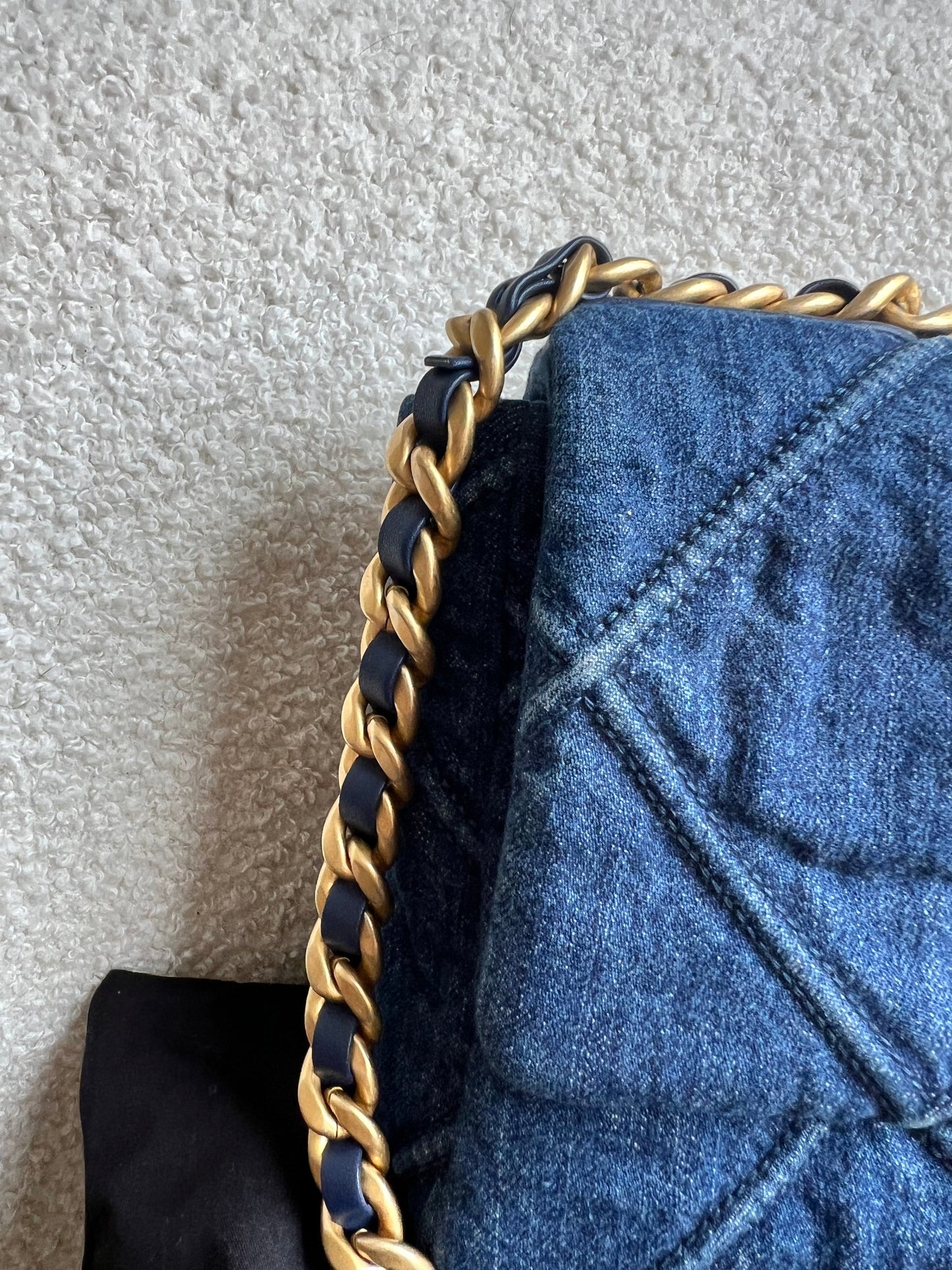 Chanel Small 19 in Blue Denim