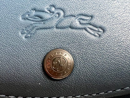 Longchamp Blue Leather Pliage Mini Backpack (RRP £320)