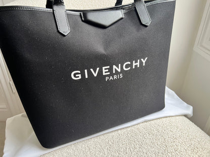 Givenchy Large Antigona Black Canvas Tote Bag
