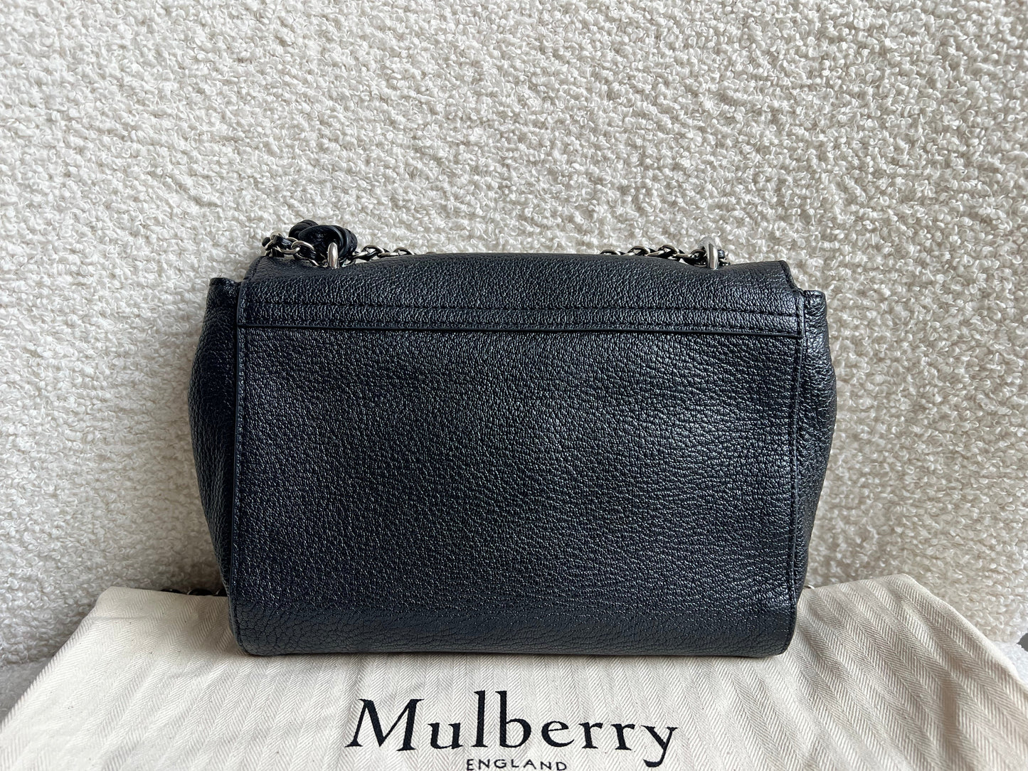 Mulberry Black Regular Lily with Silver Hardware (RRP £995)