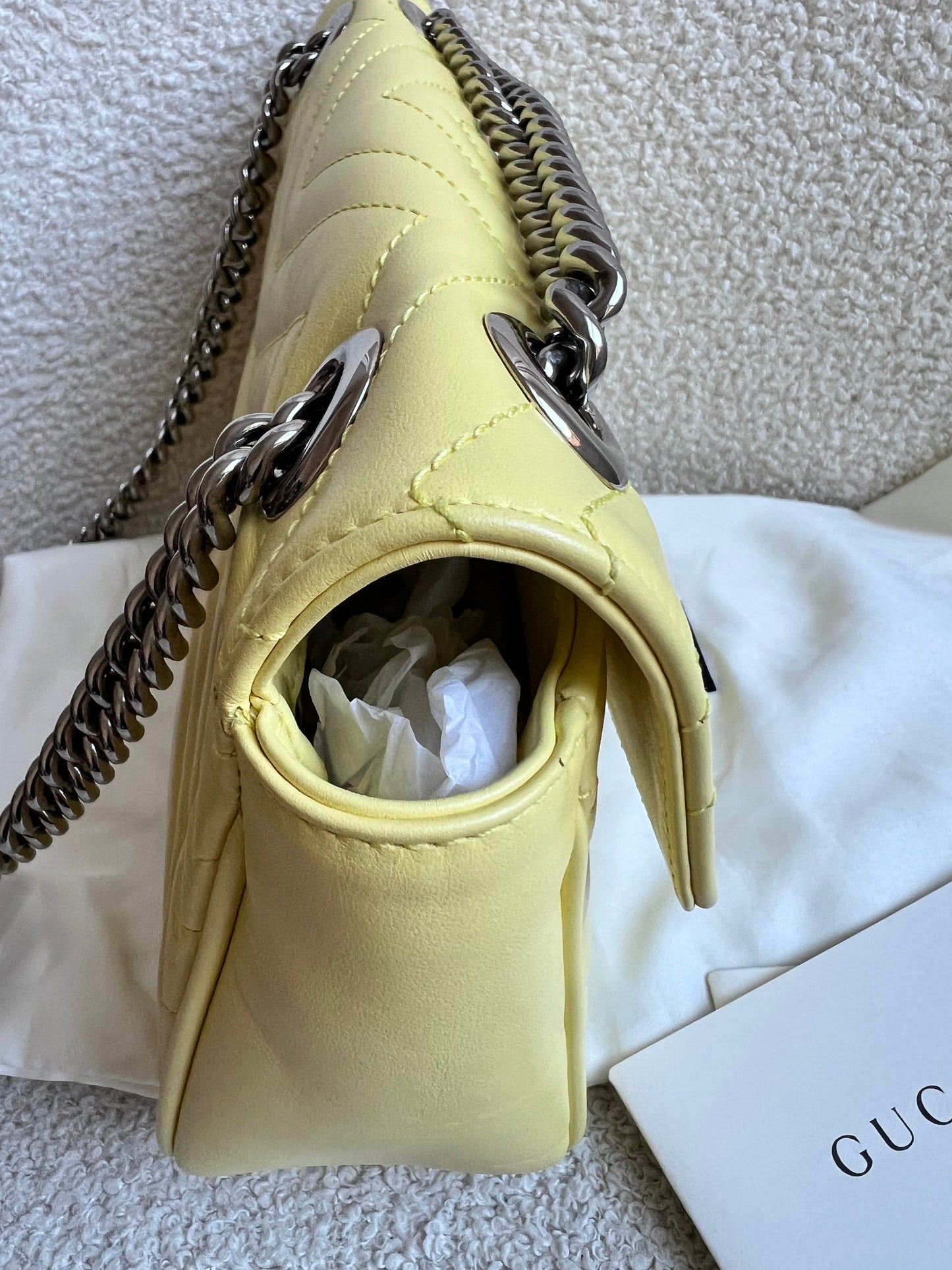 Gucci GG Yellow Marmont Small Shoulder Bag (RRP £2070)