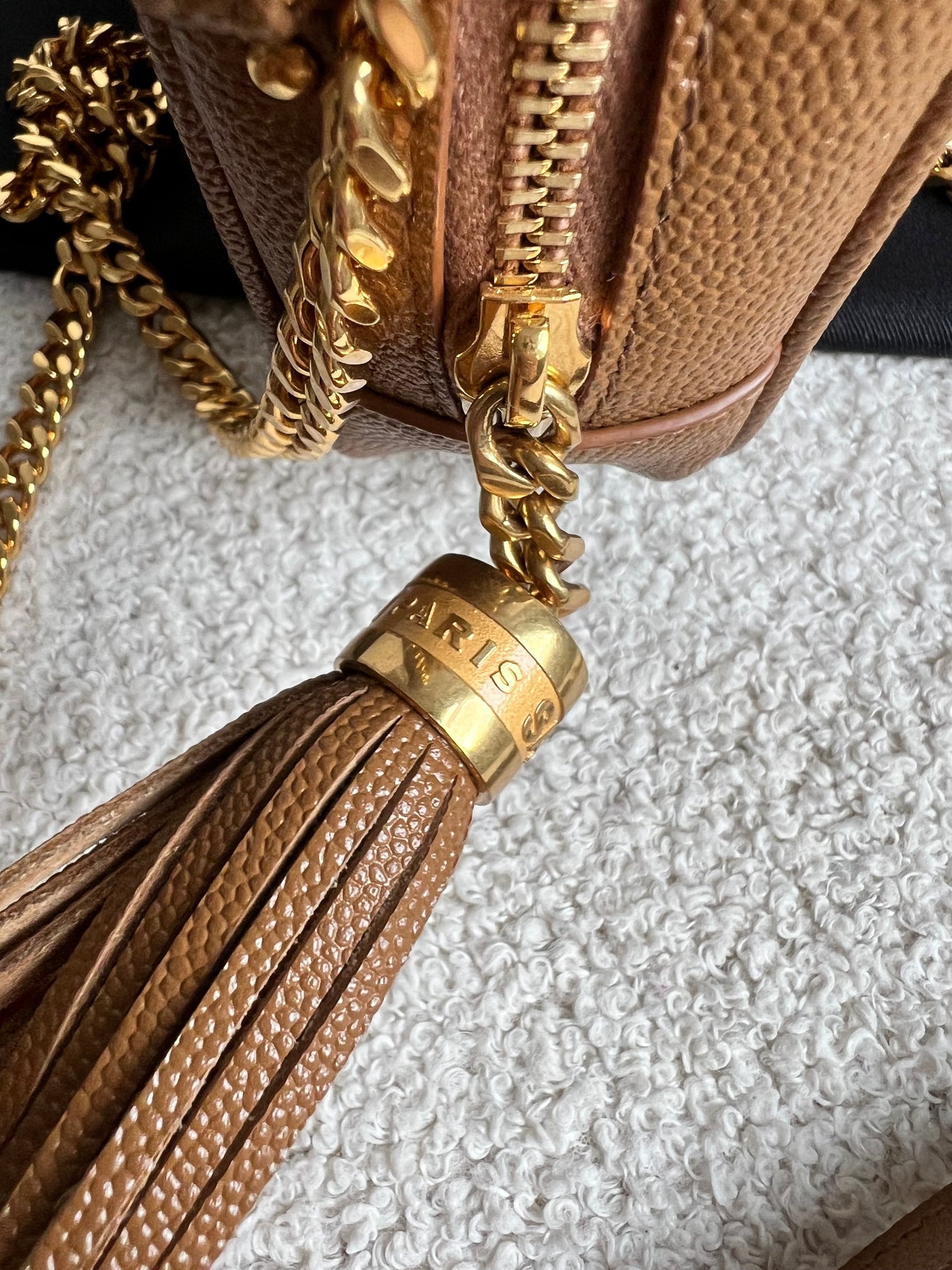 Yves Saint Laurent (YSL) Tan Mini Lou Camera Bag (RRP £1285)