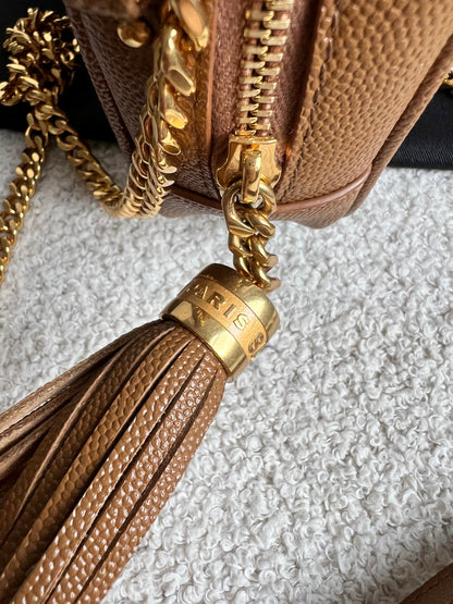 Yves Saint Laurent (YSL) Tan Mini Lou Camera Bag (RRP £1285)