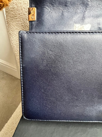 Chanel Navy Blue Lambskin Medium Boy Bag (RRP £5800)