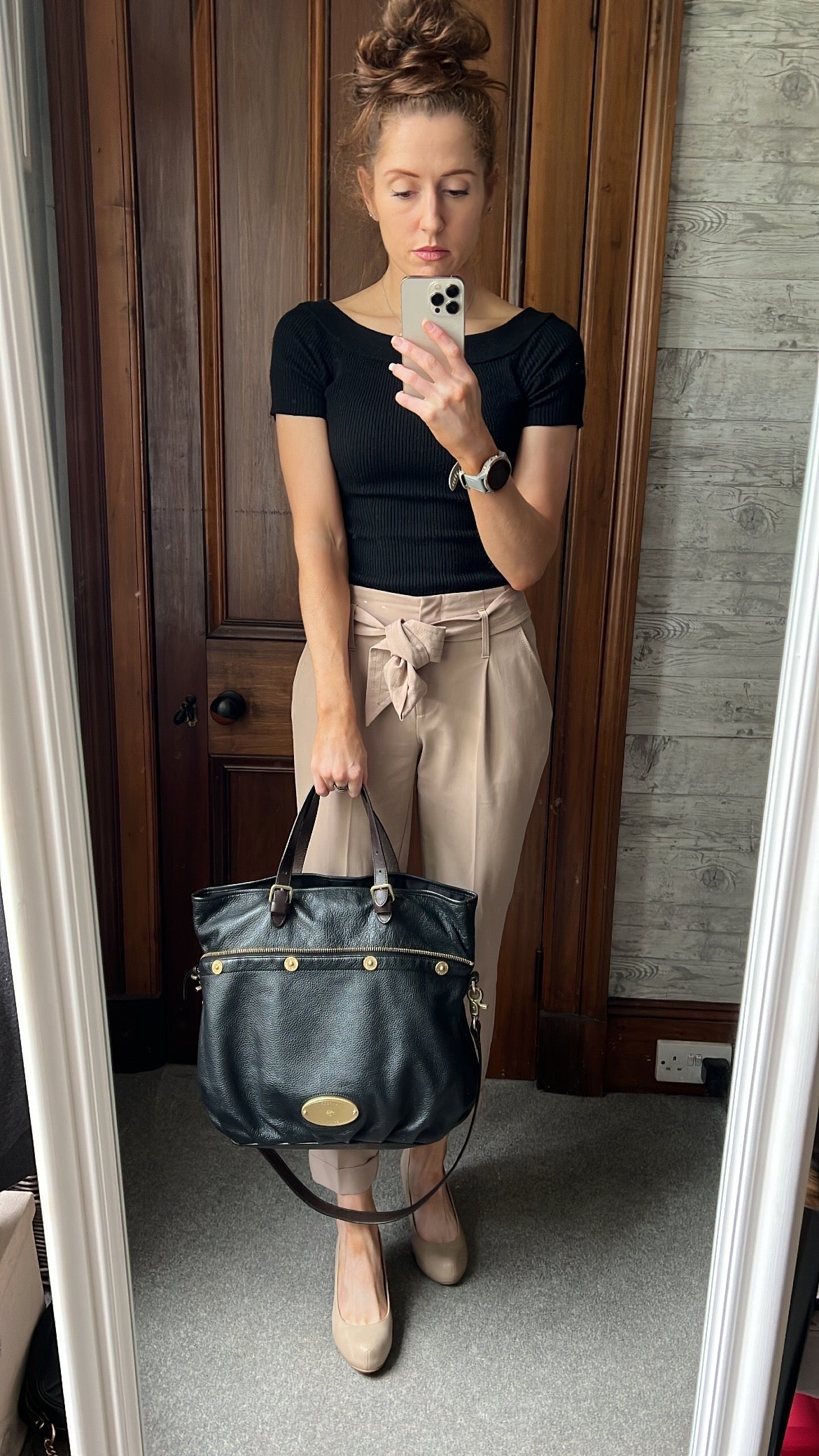 Mulberry Black Mitzy Tote