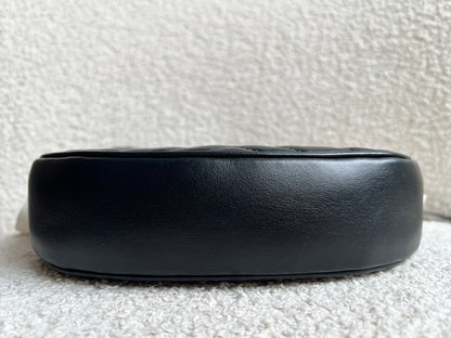 Gucci GG Black Mini Half Moon Marmont Shoulder Bag (RRP £1160)