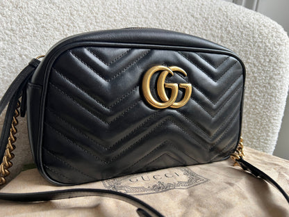 Gucci GG Black Marmont Small Shoulder Bag (RRP £1440)