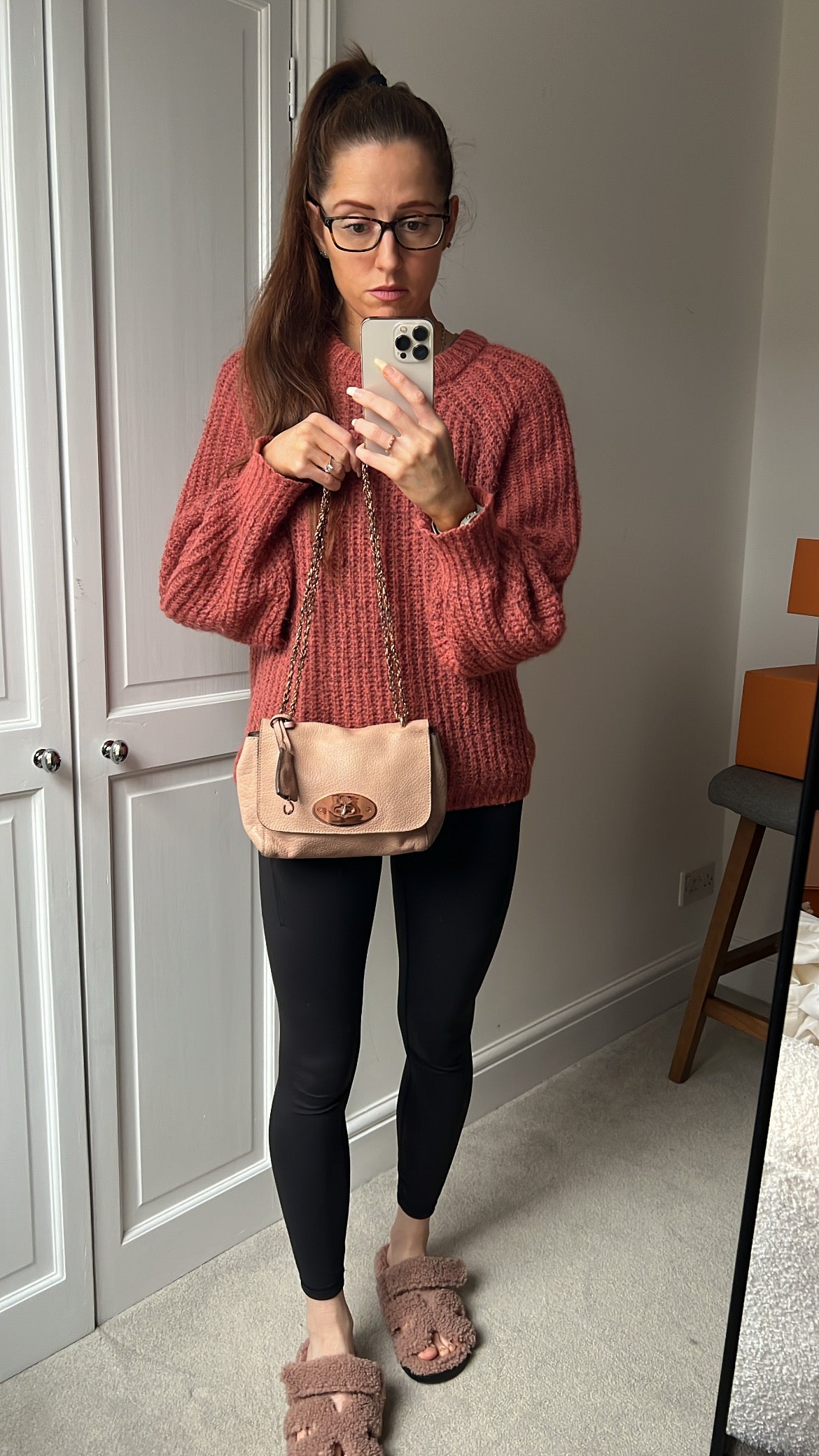 Mulberry Powder Beige Regular Lily with Rose Gold Hardware