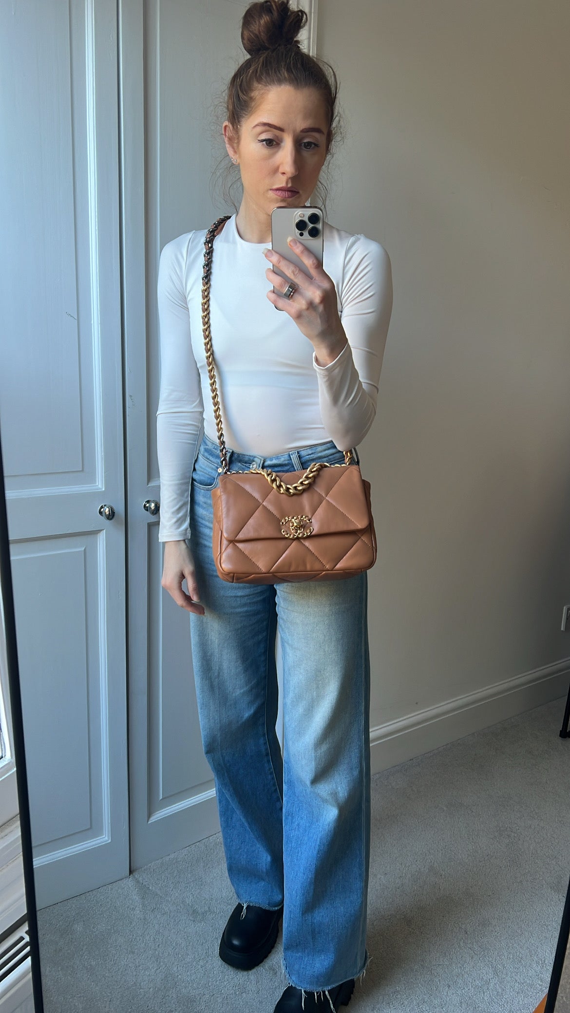 Chanel Small 19 in Caramel Lambskin (RRP £5,590)