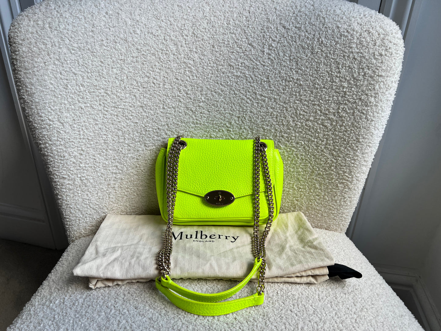 Mulberry Neon Yellow Mini Darley Shoulder Bag (RRP £725)