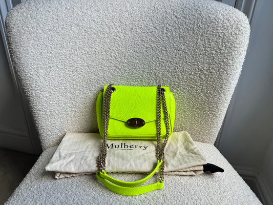 Mulberry Neon Yellow Mini Darley Shoulder Bag (RRP £725)