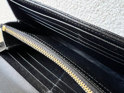 Yves Saint Laurent Black Large Cassandre Flap Wallet (RRP £665)