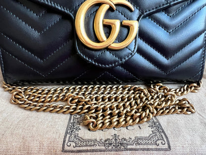 Gucci Black GG Marmont Matelasse Mini Bag (RRP £1440)