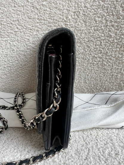 Chanel Wallet on Chain in Black Lambskin Silver Hardware (RRP £2,820)