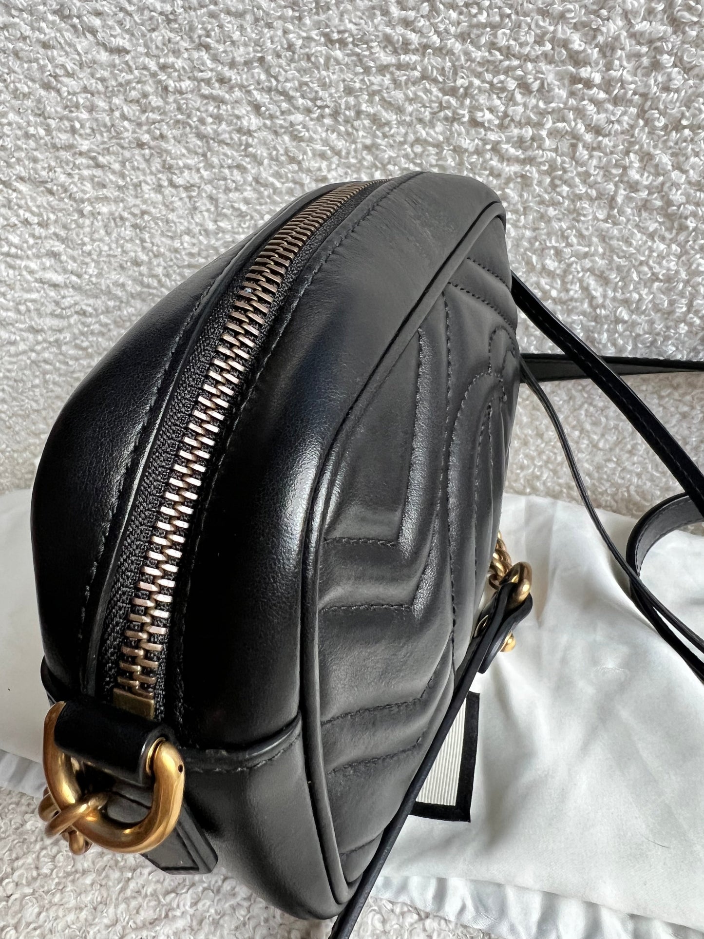 Gucci GG Black Marmont Mini Shoulder Bag (RRP £1,360)