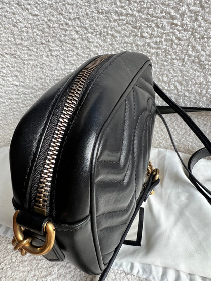 Gucci GG Black Marmont Mini Shoulder Bag (RRP £1,360)