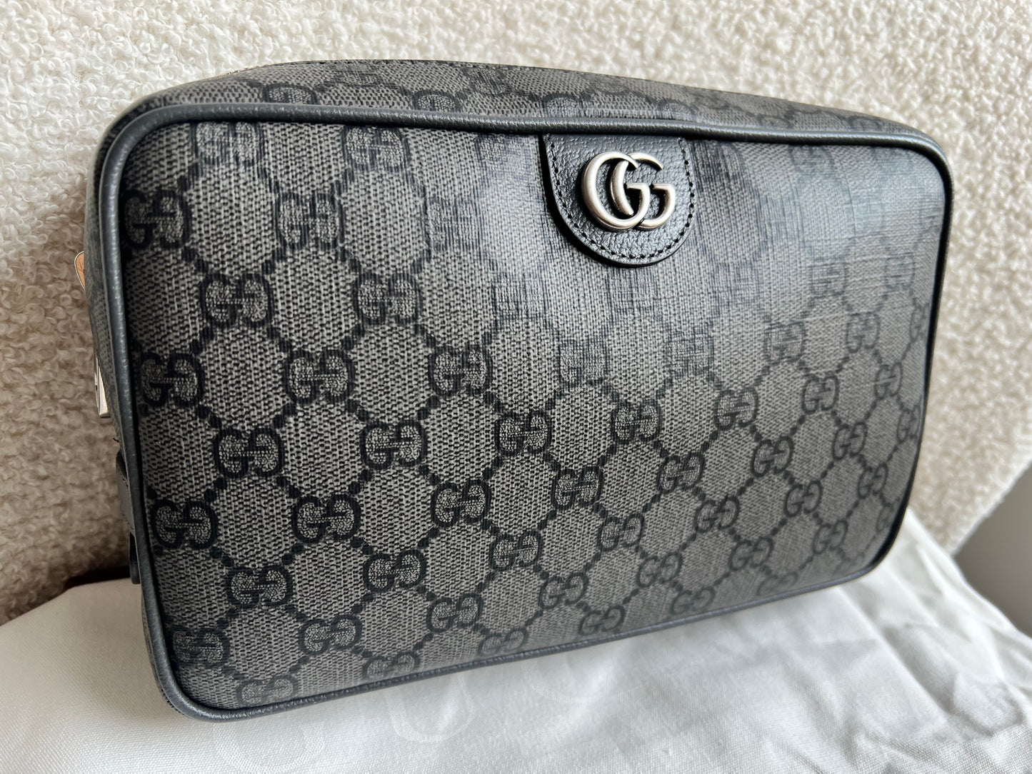 Gucci Grey / Black Supreme Toiletries Bag (RRP £575)
