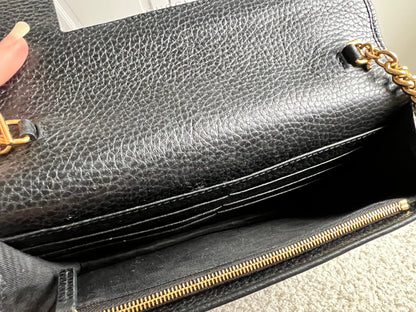 Gucci Black GG Marmont Chain Wallet (RRP £790)