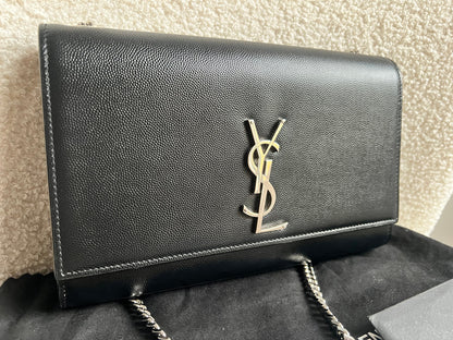 Yves Saint Laurent (YSL) Black Medium Kate with Silver Hardware (RRP £1730)
