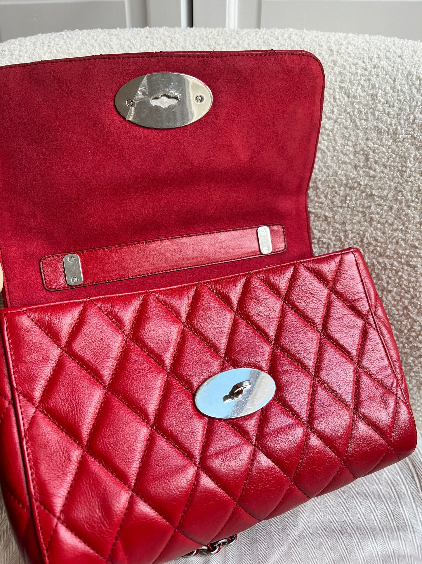 Mulberry Scarlet Red Quilted Medium Lily with Gold Hardware (RRP £1095)