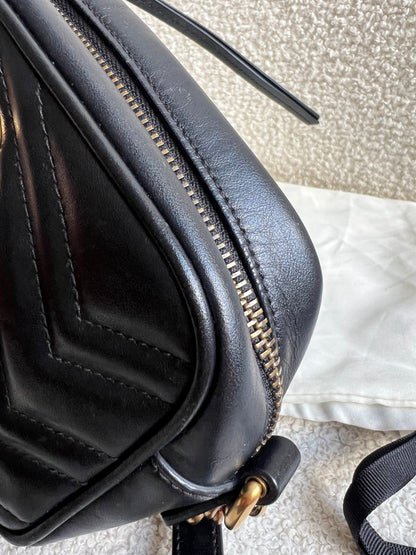 Gucci GG Black Marmont Mini Shoulder Bag (RRP £1,360)