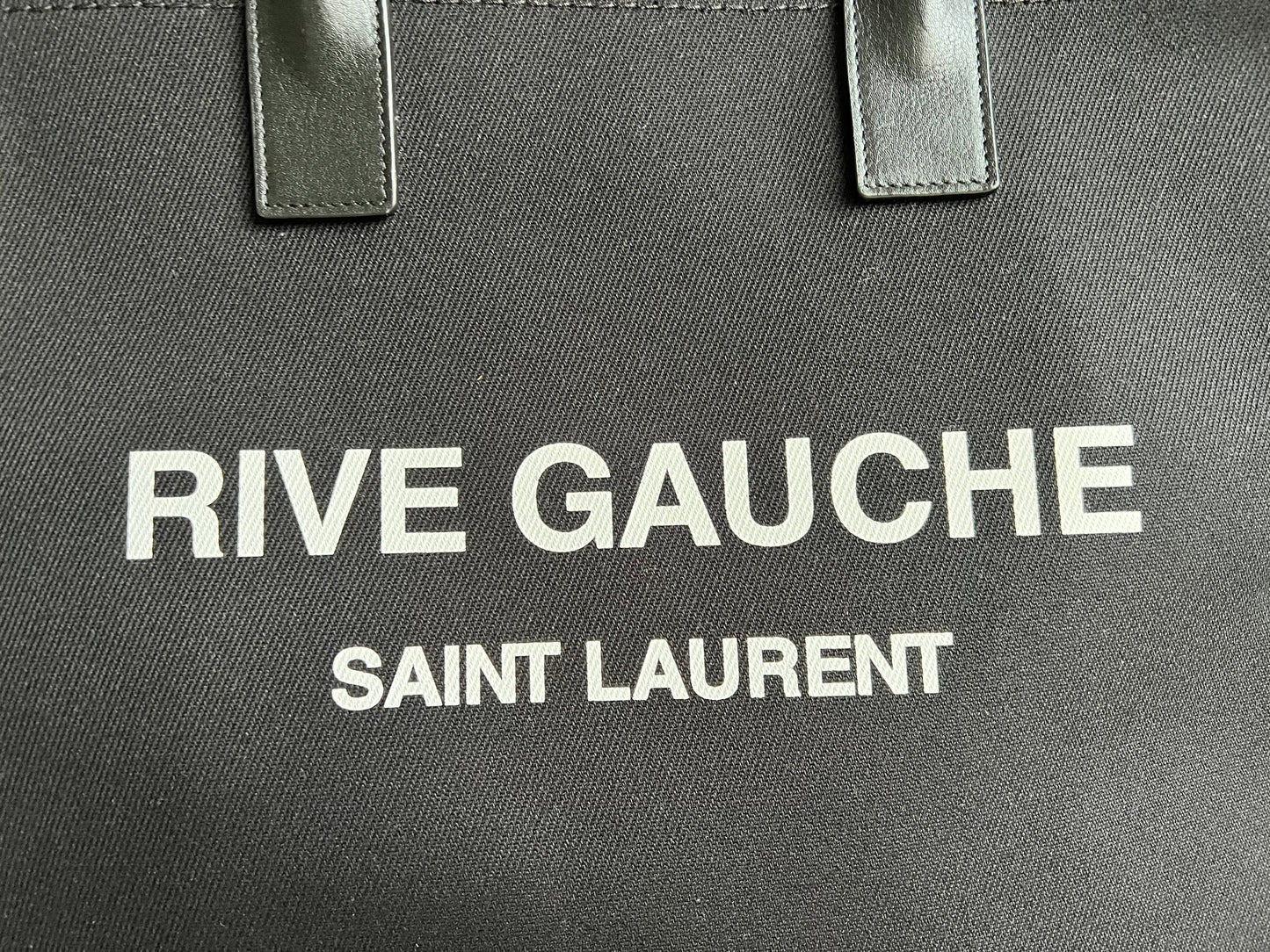 Yves Saint Laurent Rive Gauche NS Tote in Canvas and Printed Leather (RRP £1380)