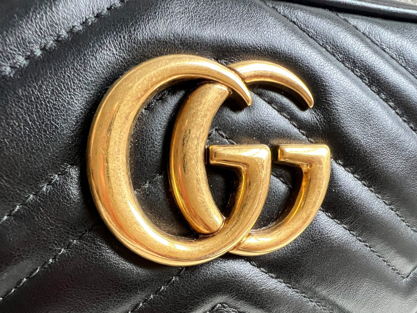 Gucci GG Black Marmont Small Shoulder Bag (RRP £1440)