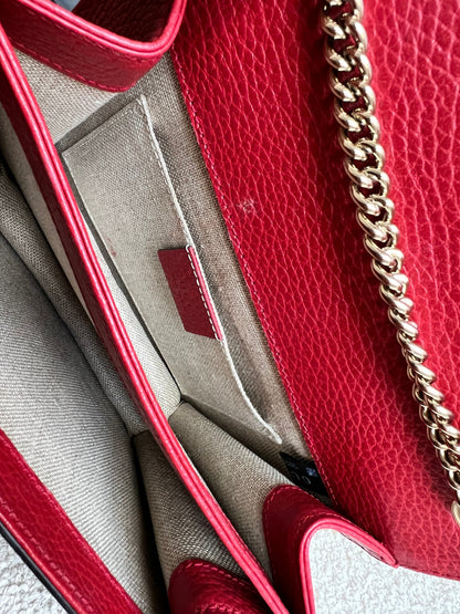 Gucci Interlocking GG Red Small Shoulder Bag