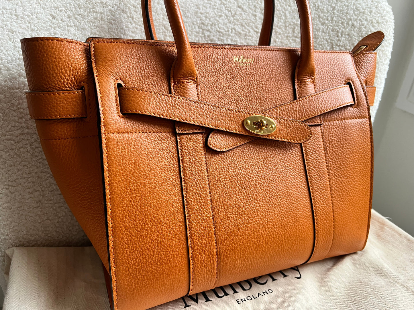 Mulberry Orange Small Zipped Bayswater (RRP £1,195)