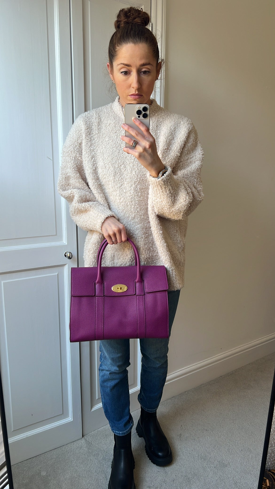 Mulberry Violet Bayswater with Strap (RRP £1,095)