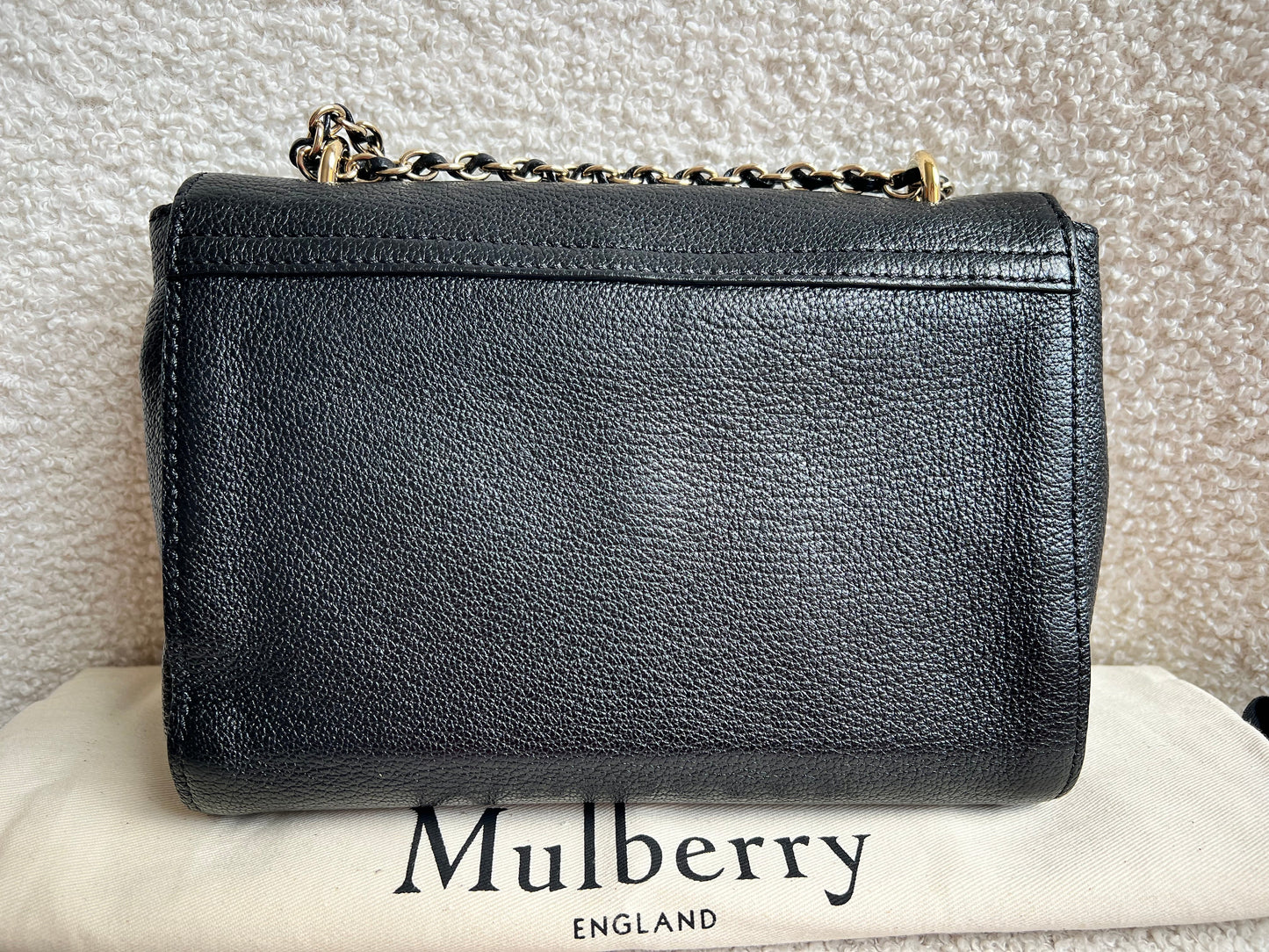 Mulberry Black Regular Lily with Gold Hardware (RRP £995)
