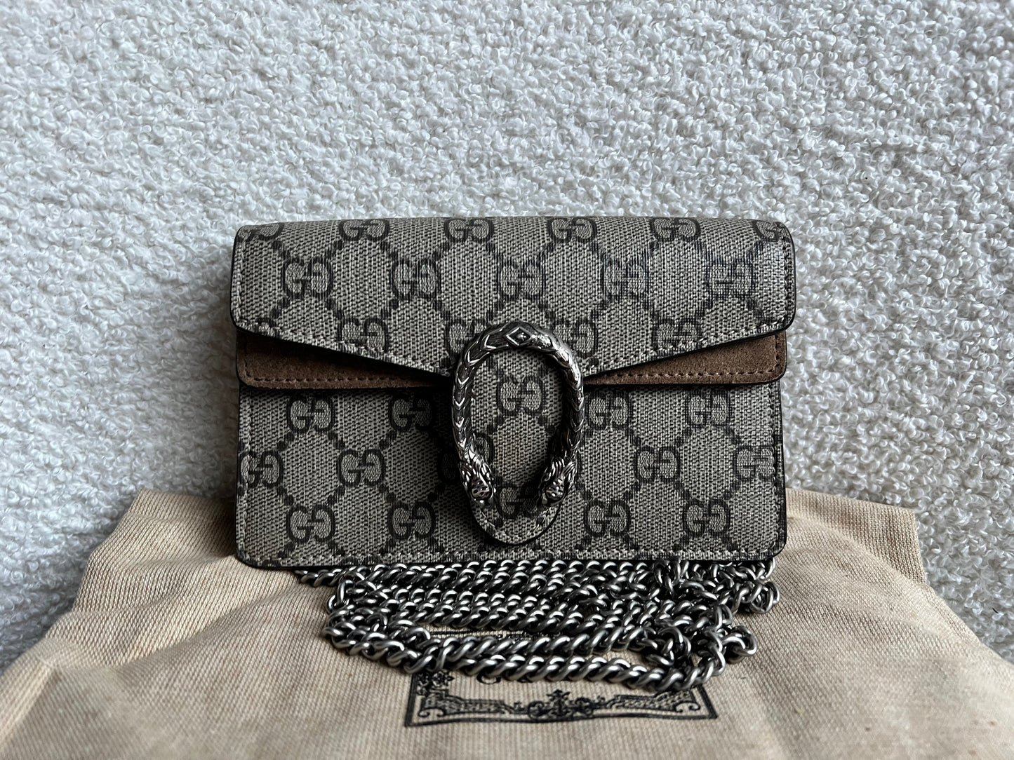 Gucci Dionysus GG Supreme Super Mini Shoulder Bag (RRP £890)