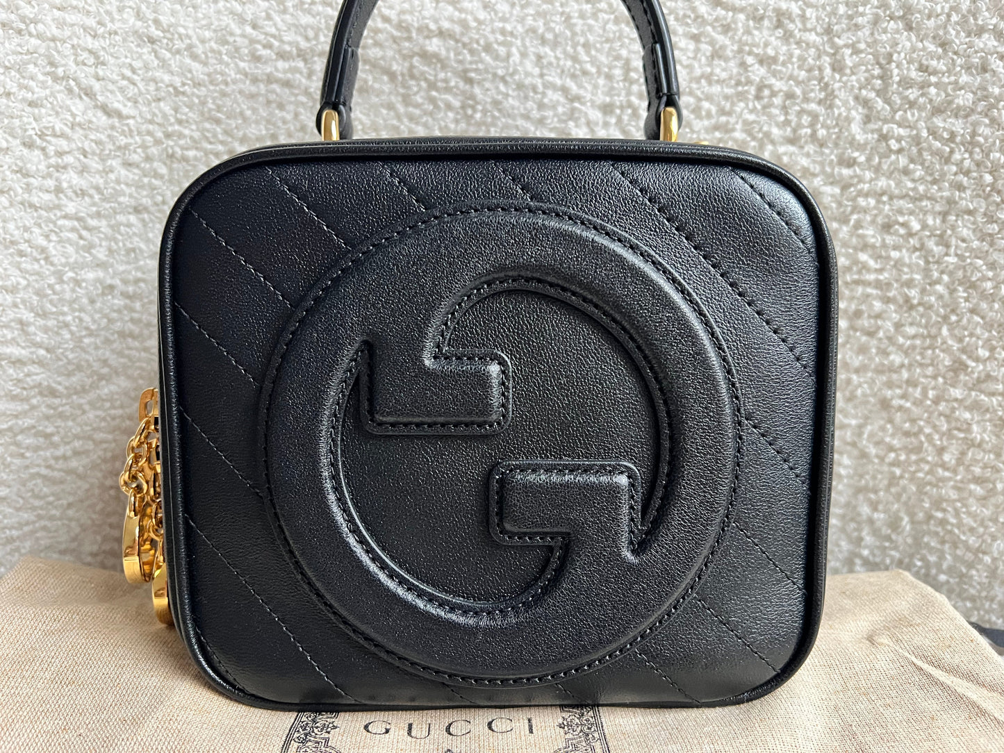 Gucci Black Small Top Handle Blondie Shoulder Bag (RRP £1870)