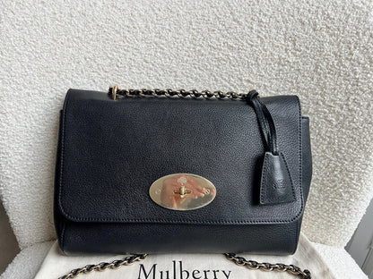 Mulberry Black Medium Lily with Gold Hardware (RRP £1195)